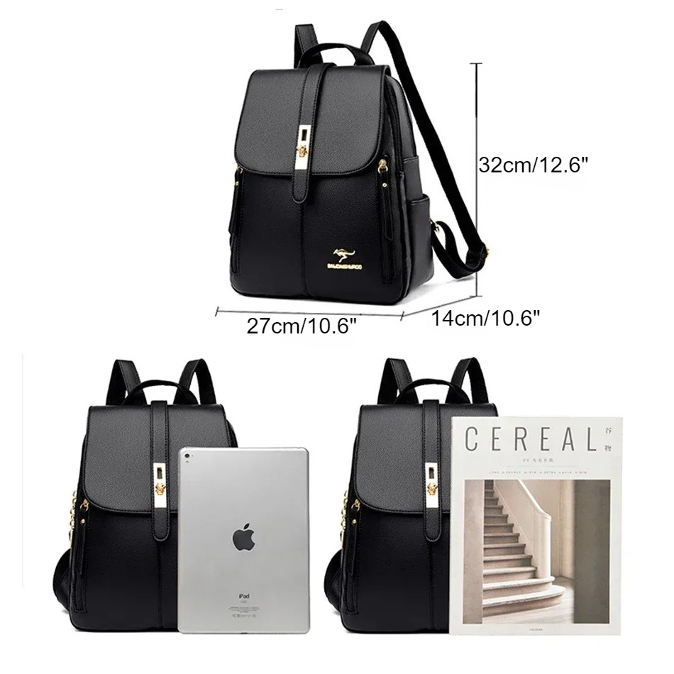 Women Leather Large Capacity B - Leather Backpack Vintage 评论和价格