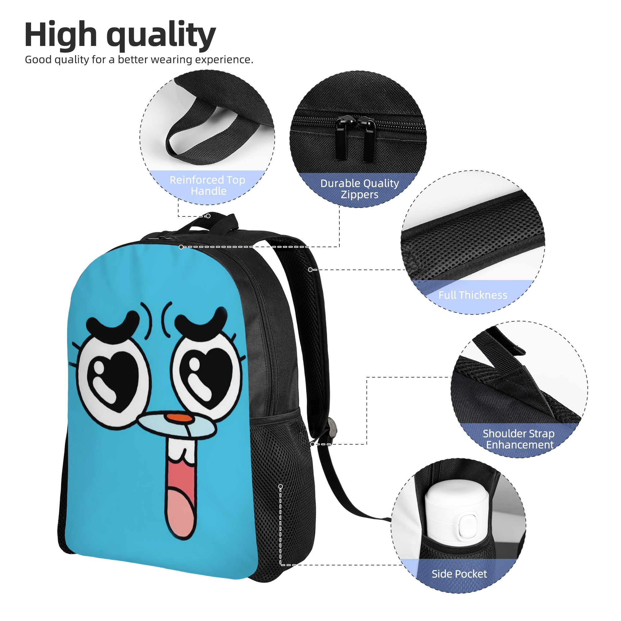 Gumball Gum Ball Watterson Ama - School Backpack Teen 评论和价格